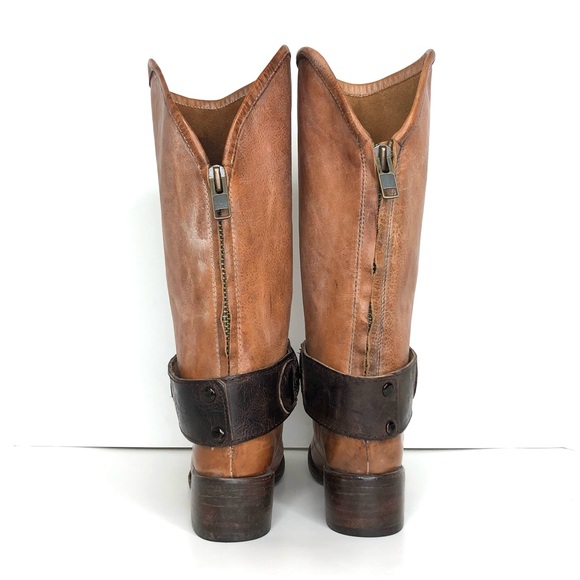 NEW Freebird By Steven Breck Distressed Leather Back Zip Boots Women’s 7 Shoes - Picture 5 of 11